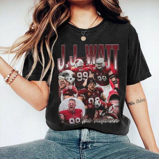 Vintage JJ Watt Bootleg Style Shirt, JJ Watt T-Shirt, 90s Football Graphic Tee, Unisex Shirt For Woman And Man, Gift