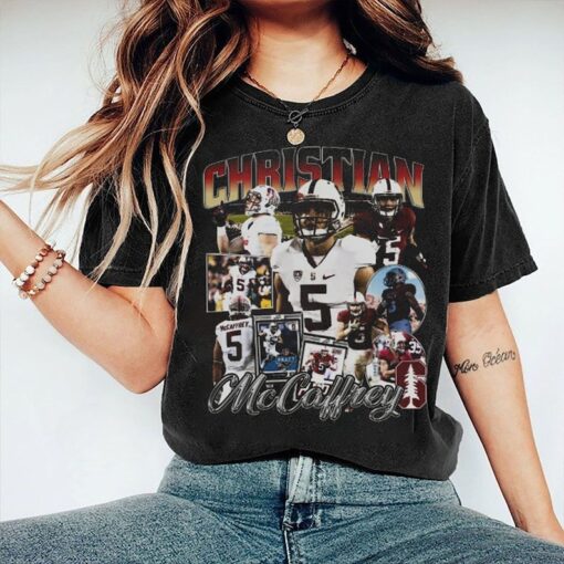 Vintage 90s Graphic Style Christian McCaffrey T-Shirt, Christian McCaffrey Tee, Christian McCaffrey T-Shirt