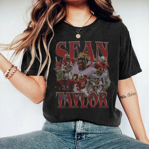 Vintage 90s Graphic Style Sean Taylor T-Shirt, Sean Taylor Vintage Oversized Tee