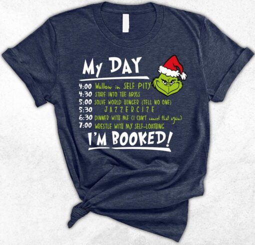 My Day Grinch Christmas Christmas Shirt, Happy Christmas T-Shirt, My Lesson Plans Shirt, Xmas Family Tee