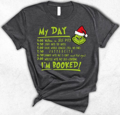 My Day Grinch Christmas Christmas Shirt, Happy Christmas T-Shirt, My Lesson Plans Shirt, Xmas Family Tee