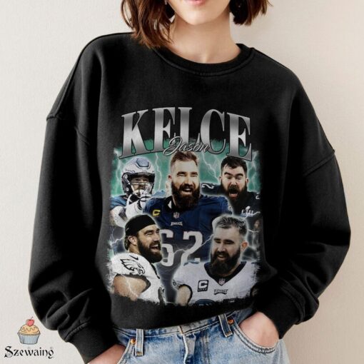 Vintage Jason Kelce Shirt, Sweatshirt, Hoodie, Football shirt, Classic 90s Graphic Tee, Unisex, Vintage Bootleg