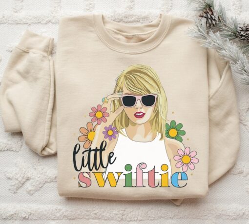 Little Swiftie Sweatshirt,Swiftie Gift,Flower Taylor Girls Shirt,Taylor Swift Shirt,First Concert Outfits