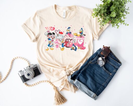 Disney Donald Duck Valentine Coffee Shirt, Disney Shirts, Valentines Shirts, Valentine's Day Shirt, Couples Shirt, Valentine Coffee Shirt