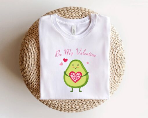 Be My Valentine Shirt, Cute Avocado Sweatshirt, Valentines Day T-Shirt, Cute Valentine Gift, Avocado Shirt for Avocado Lover, Happy Valetine