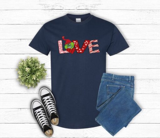 The Grinch Love T-shirt, Funny Grinch Heart Hands Shirt, Valentine Day Gift, Cute Grinch Hoodie