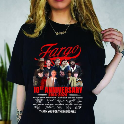 Fargo 10th Anniversary 2014-2024 Thank You For The Memories Signatures, Fargo Season 5 Shirt, Fargo TV 2023 Shirt