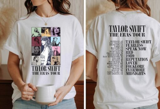 Two Sided The Eras Tour Concert Shirt, Taylor Swift Shirt, Custom Text Shirt, Ts Merch Shirt, Eras Tour Concert Shirt