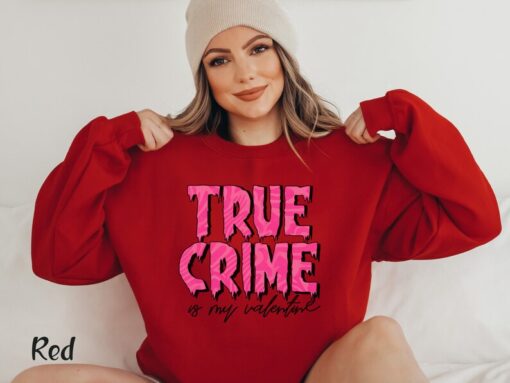 Funny Valentine Sweatshirt True Crime Junkie Anti Valentine Sweatshirt Single Valentine Tshirt True Crime Shirt True Crime Gift Valentine