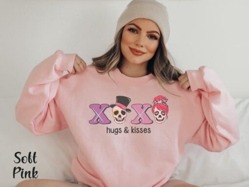 XOXO Valentine Shirt Valentine Skeleton Sweatshirt Valentine Love Shirt Xoxo Valentine Shirt Cute Valentine Tshirt Valentine Love Sweatshirt