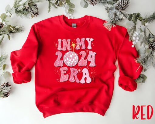 In My 2024 Era Sweatshirt, Glitter Disco Ball New Year Sweatshirt, New Year's Sweatshirt, New Years Era Shirt