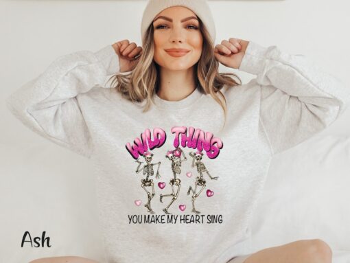 Retro Valentine Day Shirt Dancing Skeleton Valentine Sweatshirt Valentine Heart Shirt Funny Valentine Shirt Anti Valentine Sweatshirt Vday