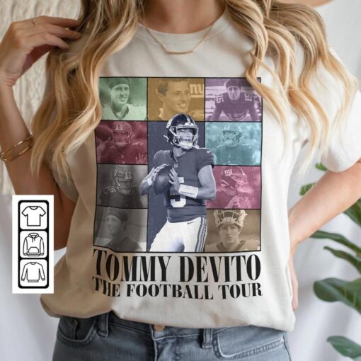 Tommy Devito New York Football Merch Shirt, Giants Vintage 90s Bootleg Sweatshirts