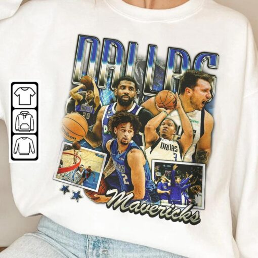 Vintage Dallas Luka Dončić Kyrie Irving Basketball, Mavericks Basketball Shirt Christmas Gift