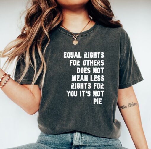 Human Rights Comfort Color T-shirt, Equal Rights For Others Does Not Mean Fewer Rights For You, It's Not Pie T-shirt