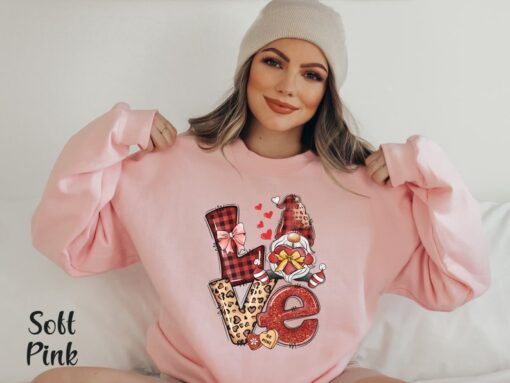 Valentine Love Gnomes Shirt Valentine Day Sweatshirt Love Gnomes Valentine Shirt Love Valentine Gnomes Gift For Valentine Gnomes Sweater