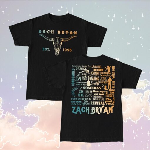 Zach 1996 2 side, The Quittin Time 2024 Tour tracklist , Graphic Bryan's shirt