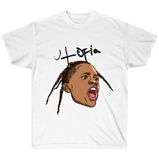 Travis Scott T-shirt - Toon Utopia Hip Hop Adult Unisex T-shirts birthday gift for him her Hypebeast t-shirt Hip Hop