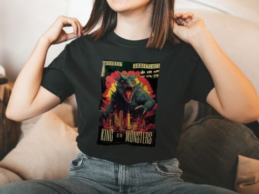 King of the Monsters Shirt Gift For Manga Lovers. Japanese Monster Movie Poster Unisex T-shirt. Vintage Japanese Movie