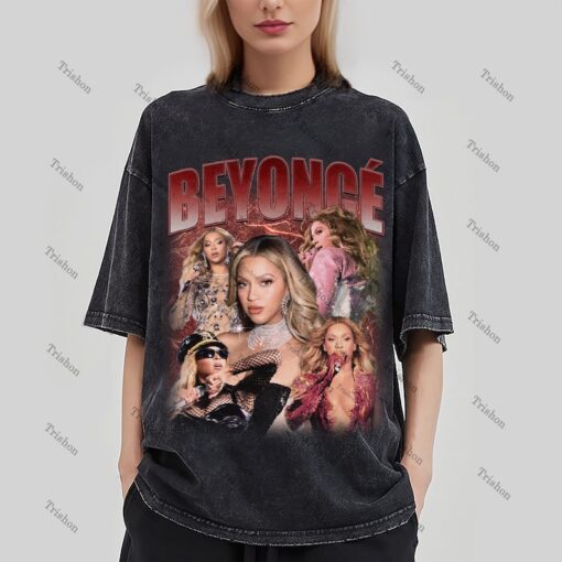 Retro Beyoncé Washed T-Shirt, Princess of Pop Homage Graphic Unisex Sweatshirt, Bootleg Retro 90's Fans Hoodie