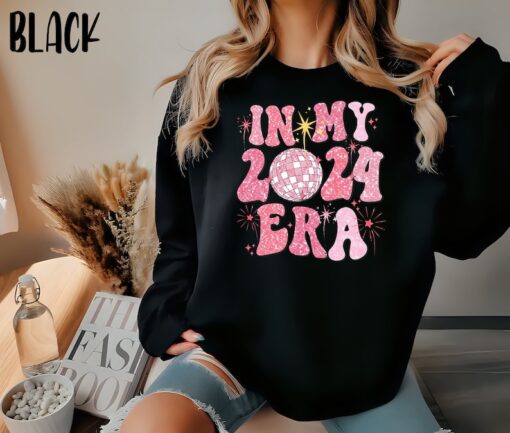 In My 2024 Era Sweatshirt, Glitter Disco Ball New Year Sweatshirt, New Year's Sweatshirt, New Years Era Shirt