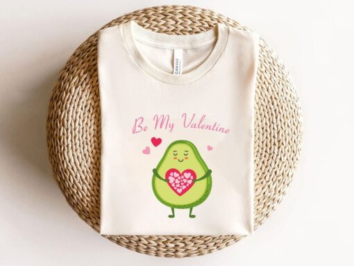 Be My Valentine Shirt, Cute Avocado Sweatshirt, Valentines Day T-Shirt, Cute Valentine Gift, Avocado Shirt for Avocado Lover, Happy Valetine