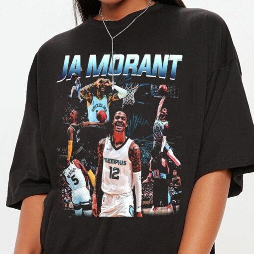 Vintage 90s Basketball Bootleg Style T-Shirt, Ja Morant Graphic Tee, Ja Morant Shirt, Retro Basketball Shirt