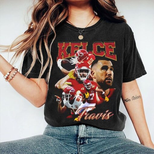 Travis Kelce Shirt Vintage 90s #87Tight end Homage Retro Classic Graphic Tee Bootleg Best Seller Unisex Sport Sweatshirt