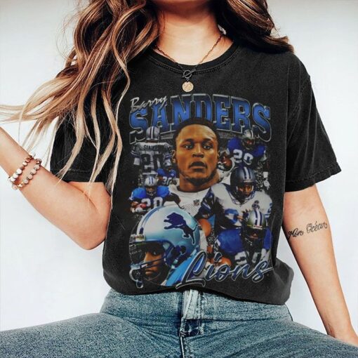 Barry Sanders Vintage 90s Graphic Style T-Shirt, Barry Sanders Shirt, Vintage Oversized Sport Tee, Unisex shirt