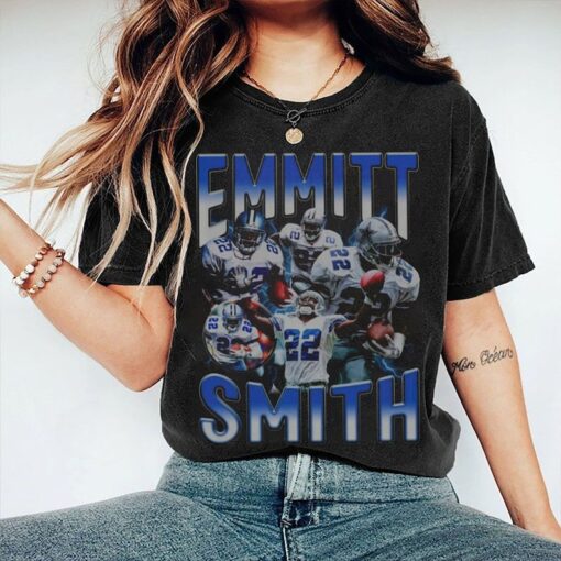 Vintage 90s Graphic Style Emmitt Smith T-Shirt, Emmitt Smith shirt, Vintage Oversized Sport Tee