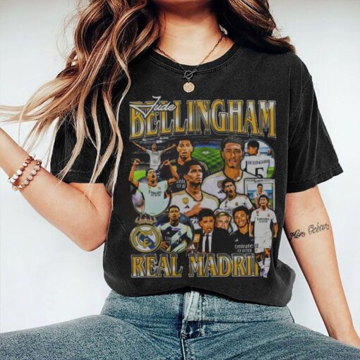 Vintage 90s Graphic Style Jude Bellingham T-Shirt, Jude Bellingham Shirt