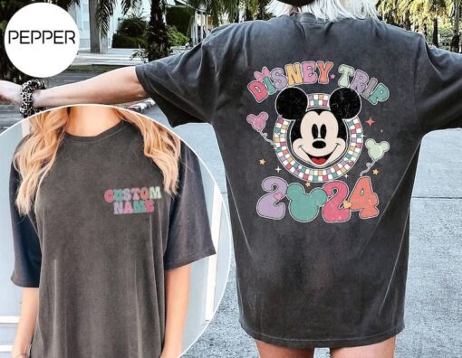 Disney Trip Shirt, Personalized Mickey and Friends Disney Trip 2024 shirts, Disney Matching Shirt