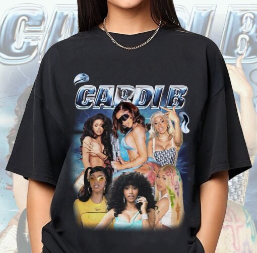 Cardi B T-shirt,Cardi B Fan Shirt,90s Style Retro Cardi B Fan Shirt For Men and Women,Premium Unisex Hoodie