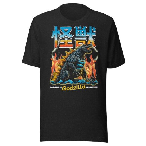 Godzilla Vintage Japanese Graphic Tee - Unisex Retro Shirt-Black