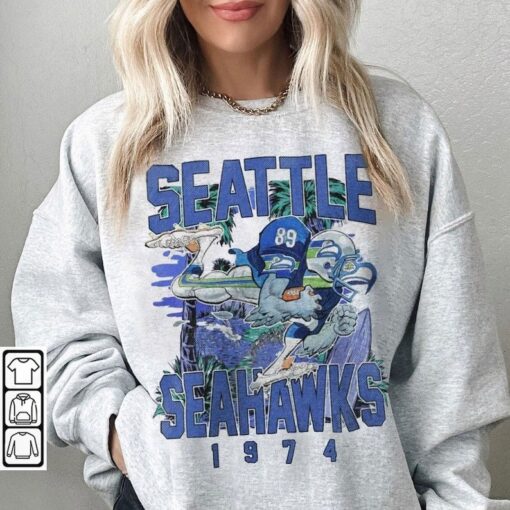 Vintage Seattle Football Sweatshirt, Vintage Style Seattle Football Crewneck, Football Sweatshirt