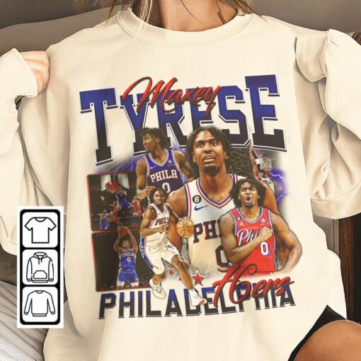 Tyrese Maxey Philadelphia Basketball Shirt, Basketball Shirt Christmas Gift Unisex