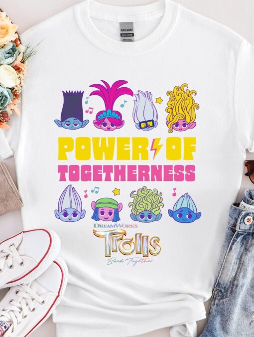 Trolls Band Power Of Togetherness Vintage Shirt, Trolls Band Together For Family Shirt, Queen Poppy Shirt