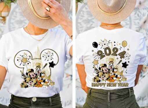 Disney Happy New Year 2024 Shirt, Mickey and Friends New Year Shirt, Disney New Year Trip Shirt