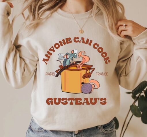 Retro Ratatouille Anyone Can Cook Disney Shirt, Little Chef Remy Sweatshirt, Disneyland Holiday Trip Outfits