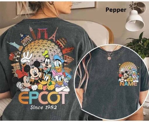 Two-sided Disney Epcot Shirt, Epcot Family Shirts, Disney Shirt, Disney World Shirt, Mickey And Friends Shirt