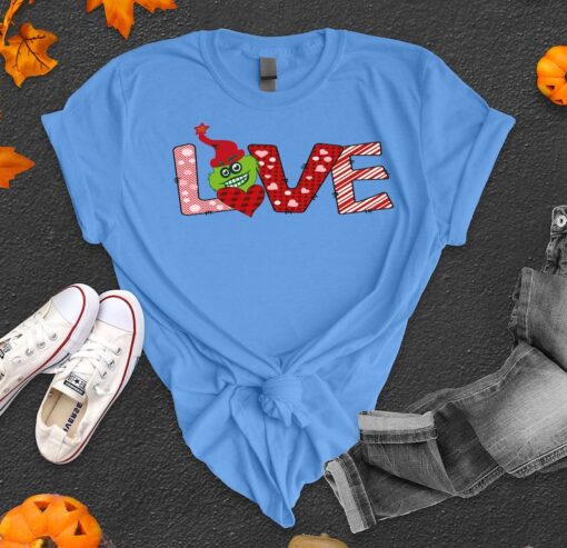 The Grinch Love T-shirt, Funny Grinch Heart Hands Shirt, Cute Grinch Hoodie, Valentine Day Gift