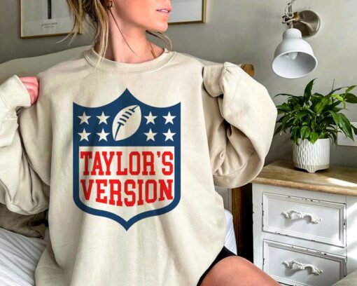 Taylors Version NFL Sweathirt, Travis Kelce Hoodie, Travis and Taylor Kelce Sweathirt, Chiefs Taylors Version Shirt