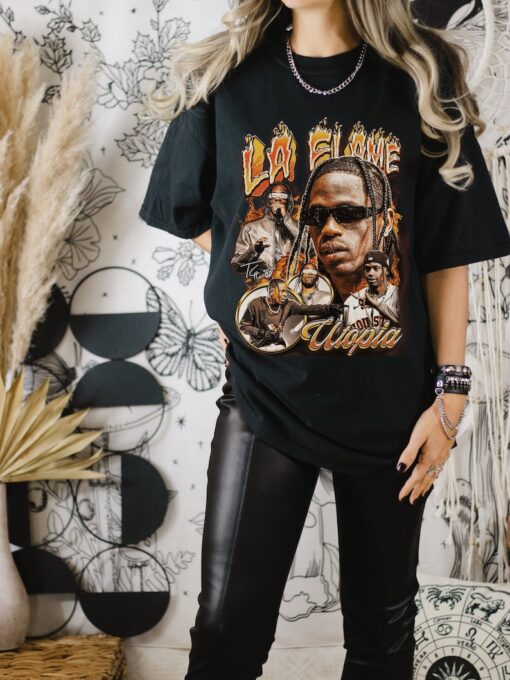 Travis Scott Utopia album Shirt, Gift for Travis Scott Fan, La Flame Shirt, Utopia Tour Shirt