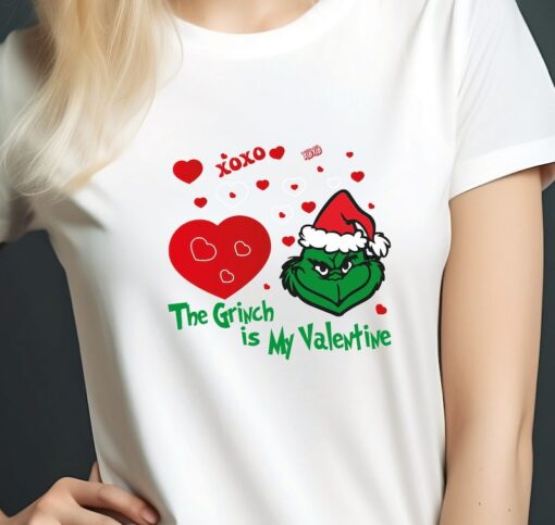 The Grinch is My Valentine T-shirt, Valentines Day Grinchy Sweatshirt, Grinch Love Hoodie, Gift For Her