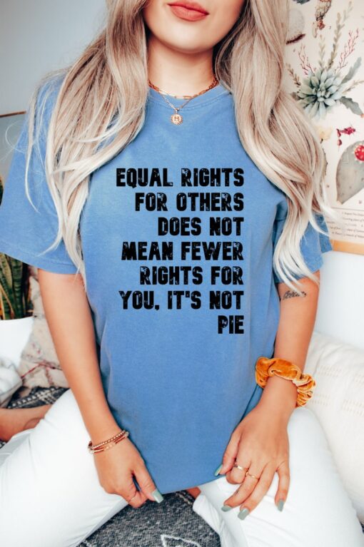 Human Rights Comfort Color T-shirt, Equal Rights For Others Does Not Mean Fewer Rights For You, It's Not Pie T-shirt