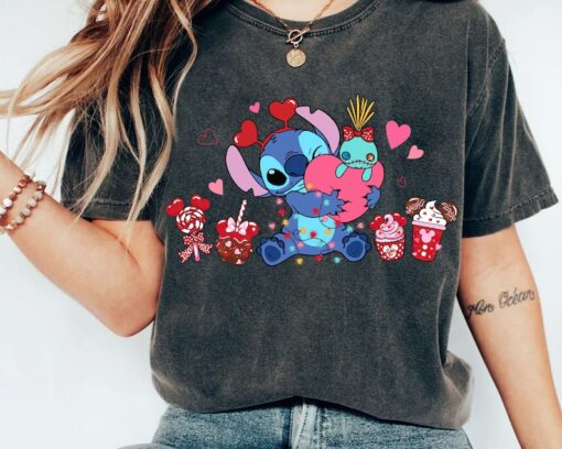 Disney Stitch Snack Valentines Shirt, Stitch Shirt, Disney Valentine's Day Shirt, Stitch Valentine Shirt