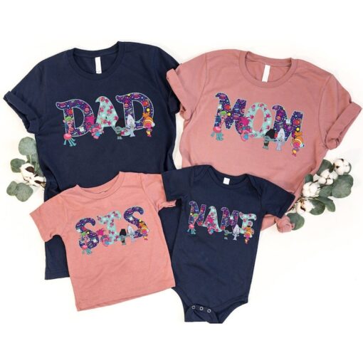 Personalized Trolls Family Shirt, Dream Works Trolls Birthday Shirt, Queen Poppy Shirt