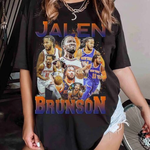 Jalen Brunson Vintage Graphic 90s Unisex T-Shirt, Vintage Jalen Brunson Graphic 90s T-shirt, Bootleg Rap Tee