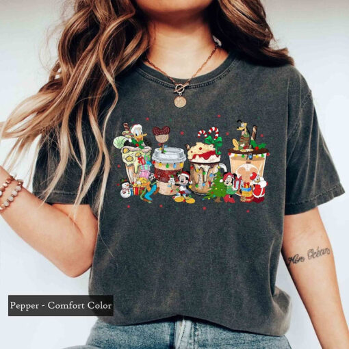 Disney Mickey Minnie Christmas Coffee Shirt