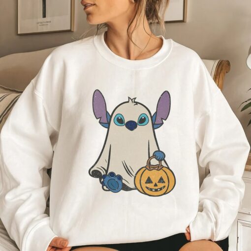 Stitch Ghost Halloween Sweatshirt, Retro Stitch Pumpkin Halloween Tee, Mickey's Not So Scary Halloween Party 2023 Tee, Disney Trip Shirt